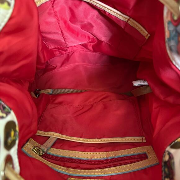 Dooney & Bourke Disney Buttons Drawstring Backpack Purse Mickey Minnie - Picture 11 of 14